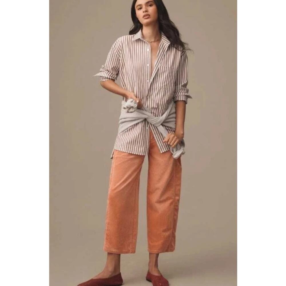 NWT Anthropologie The Kenna Heritage Corduroy Barrel Jeans - 26 waist
